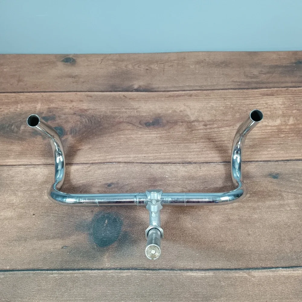 Vintage PIVO Bicycle Handlebars Silver Chrome Road Bike Racing Stems